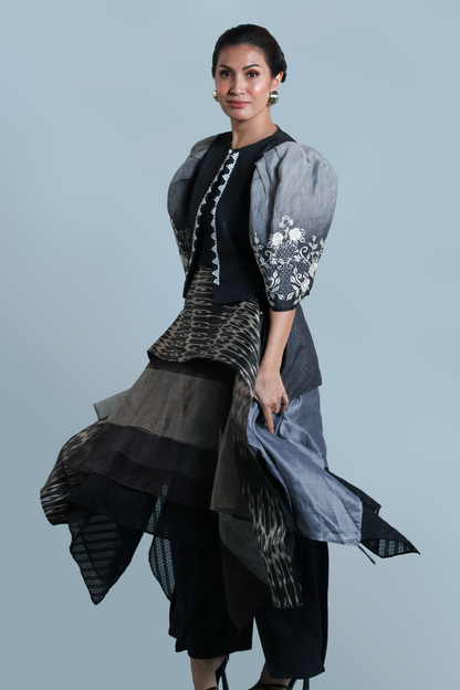 BLUSANG ITIM  BARONG WITH LUMBAN EMBROIDERY