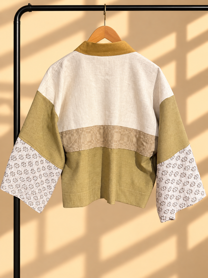 CROP KIMONO IN EARTH WITH BINAKOL