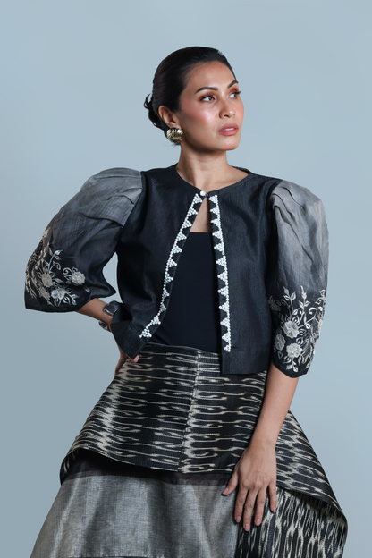 BLUSANG ITIM  BARONG WITH LUMBAN EMBROIDERY