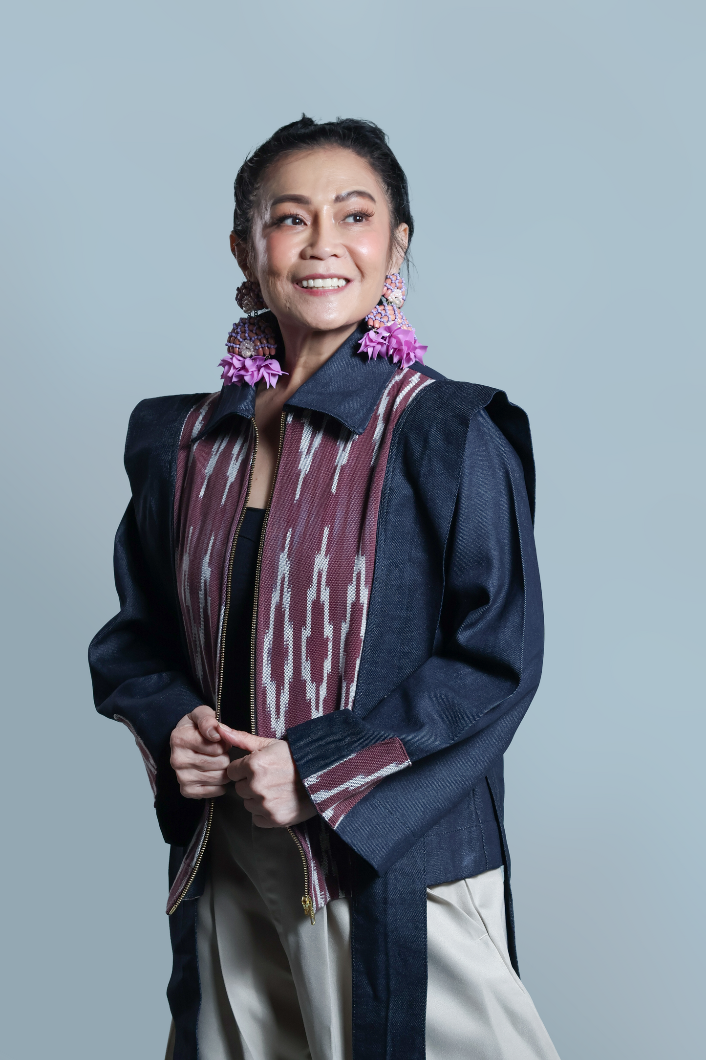 JUMPER JACKET IN PURPLE TNALAK WEAVE OF THE NORTH