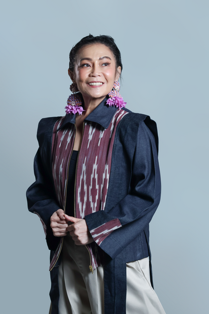 JUMPER JACKET IN PURPLE TNALAK WEAVE OF THE NORTH