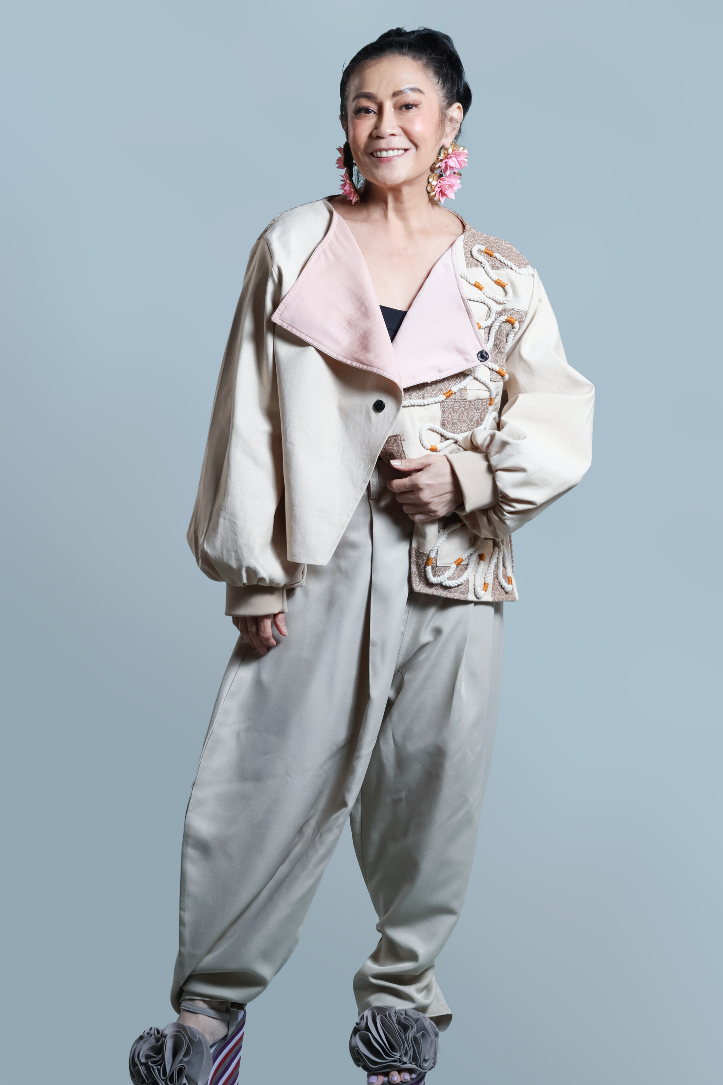 LOVE LETTER STATEMENT JACKET IN EARTH OF KABANKALAN NEGROS IN SOFT DENIM