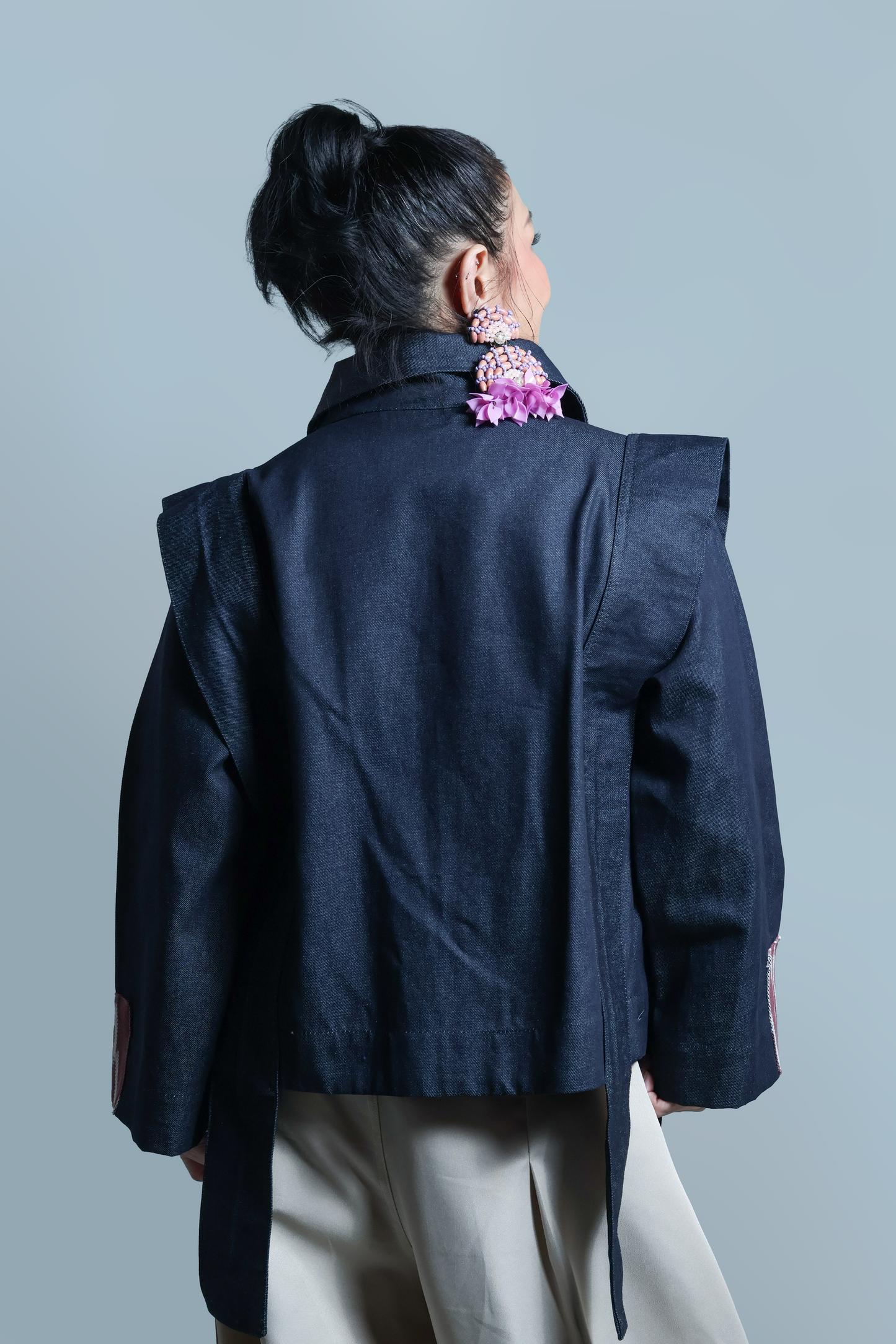 JUMPER JACKET IN PURPLE TNALAK WEAVE OF THE NORTH