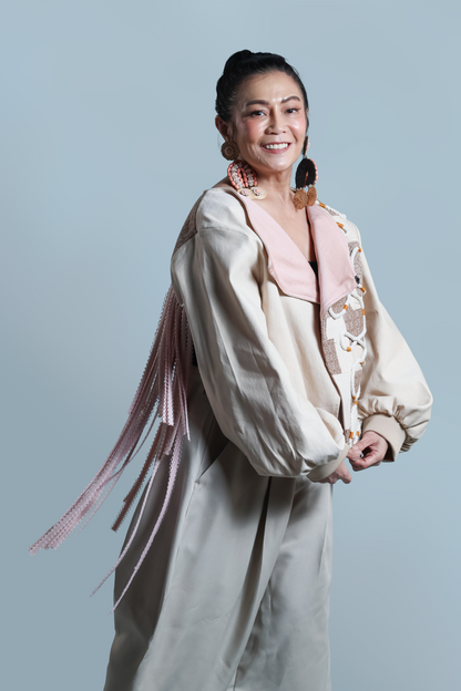 LOVE LETTER STATEMENT JACKET IN EARTH OF KABANKALAN NEGROS IN SOFT DENIM