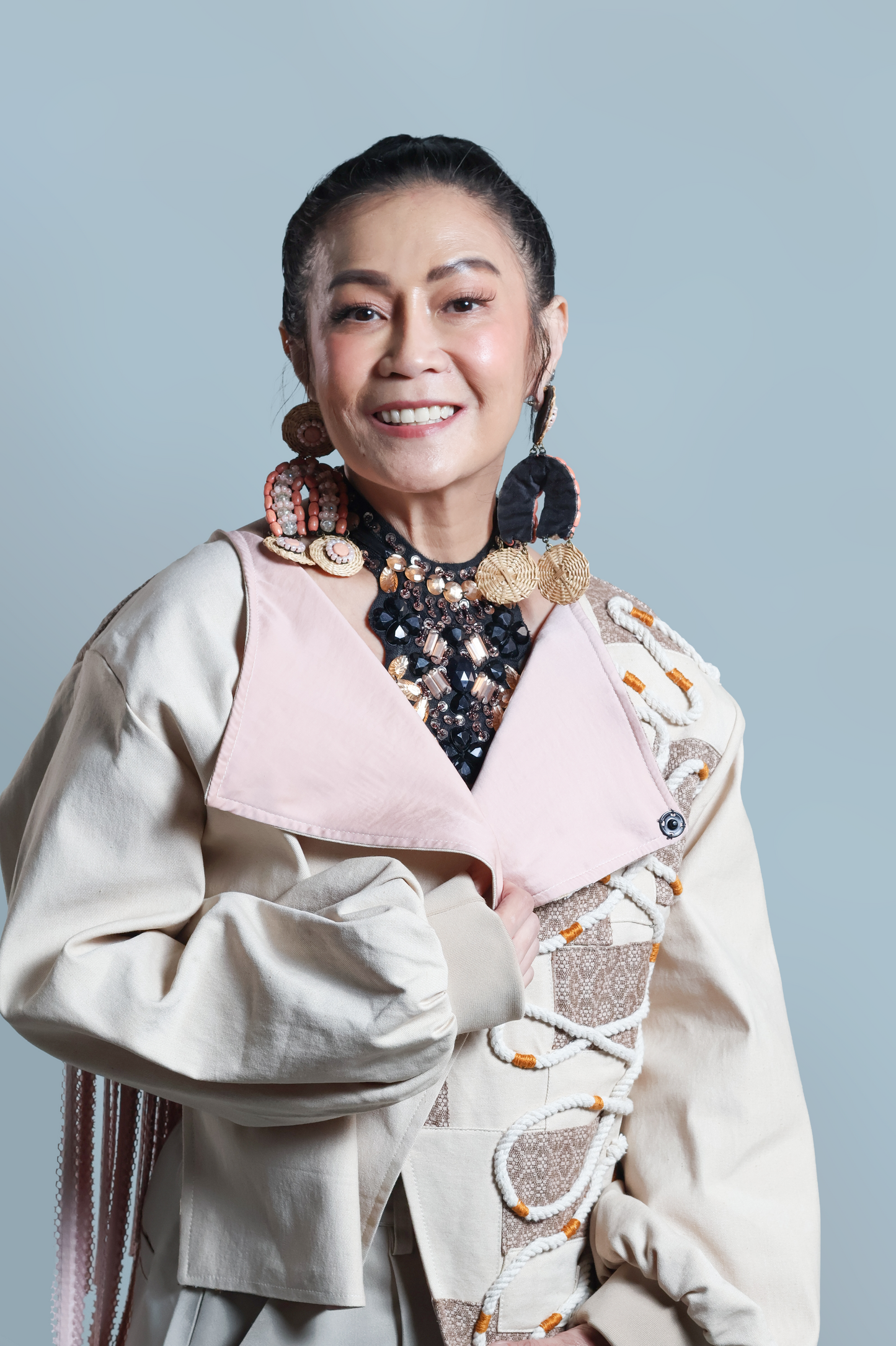 LOVE LETTER STATEMENT JACKET IN EARTH OF KABANKALAN NEGROS IN SOFT DENIM