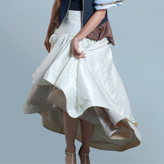 NEBUKADNEZZAR SKIRT IN OFF WHITE