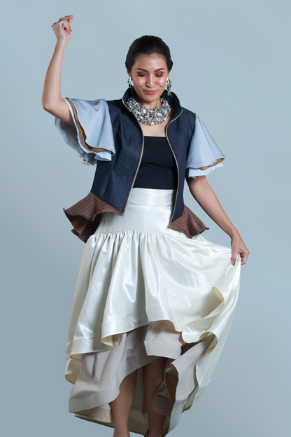 NEBUKADNEZZAR SKIRT IN OFF WHITE