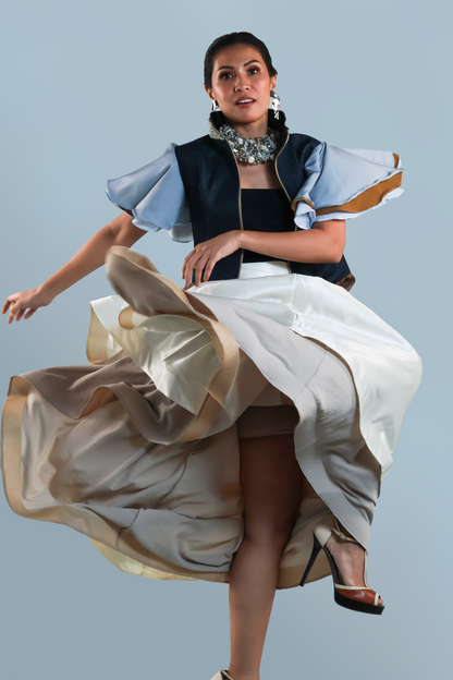 NEBUKADNEZZAR SKIRT IN OFF WHITE