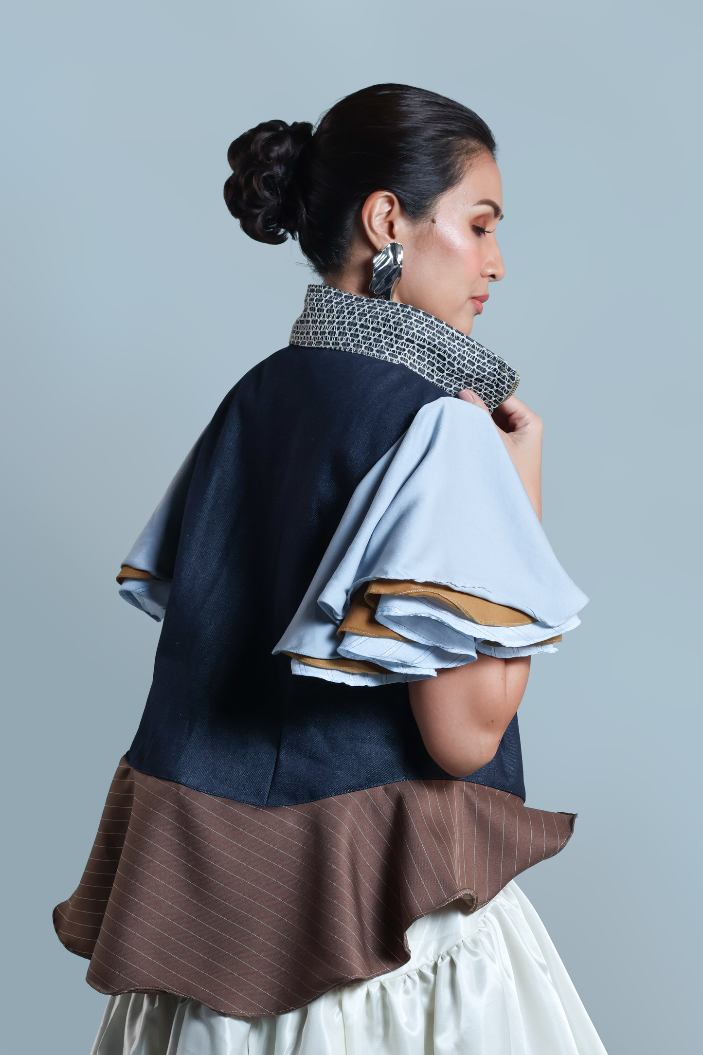 SHALAH DENIM JACKET WITH CALLADO COLLAR