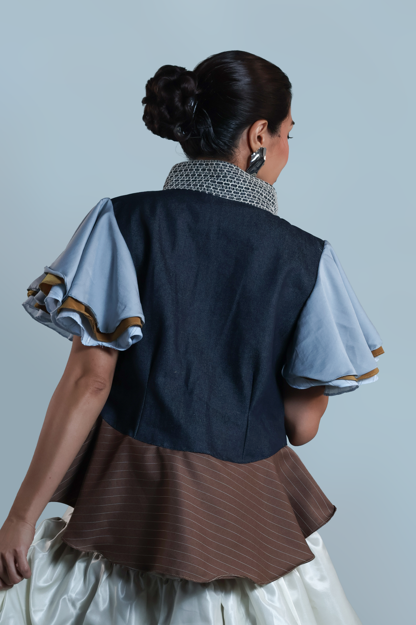 SHALAH DENIM JACKET WITH CALLADO COLLAR