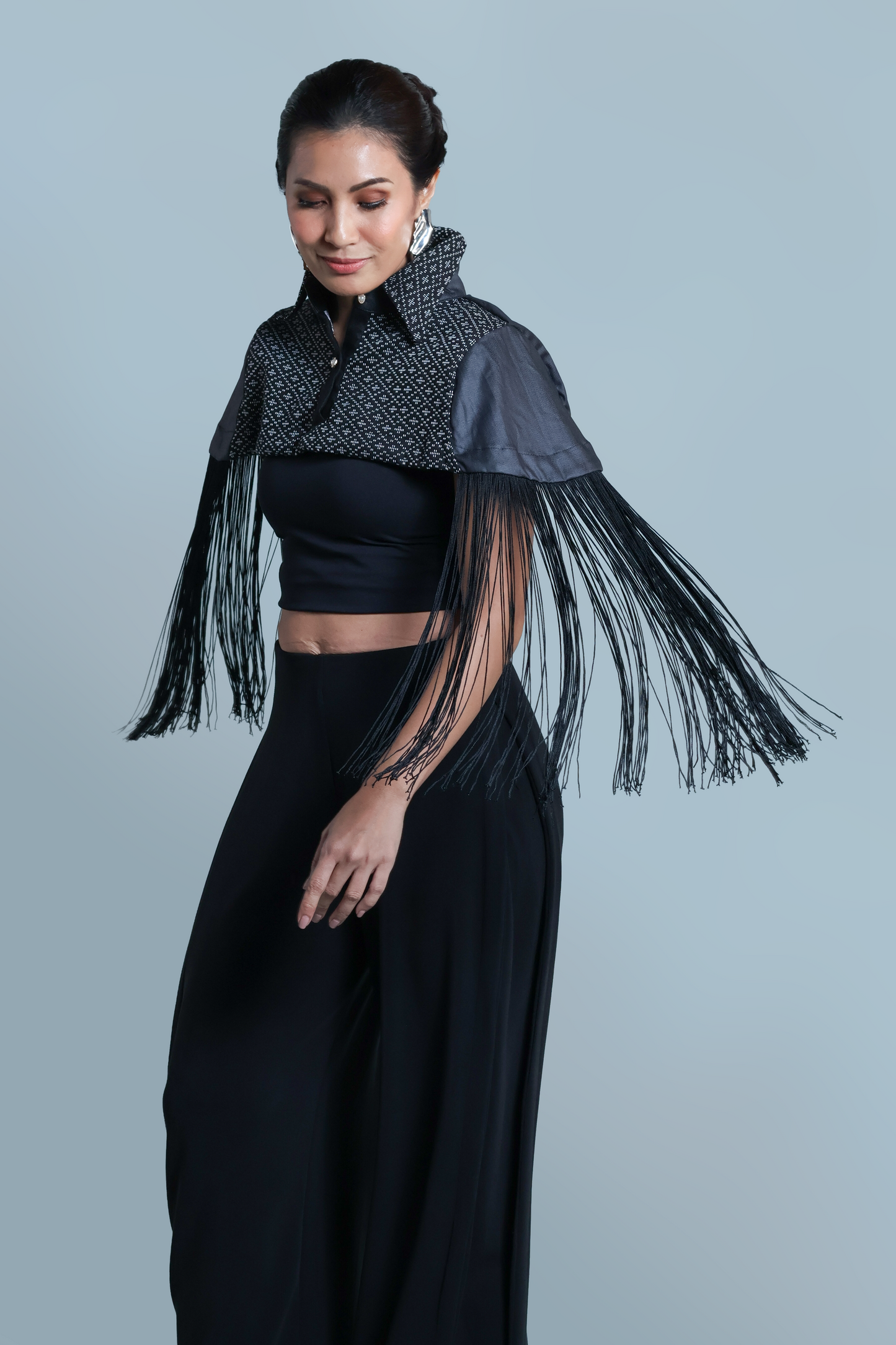 NAG-IISA KANG BIDA, BLACK FRINGE TOP WITH WEAVE OF ZAMBOANGA