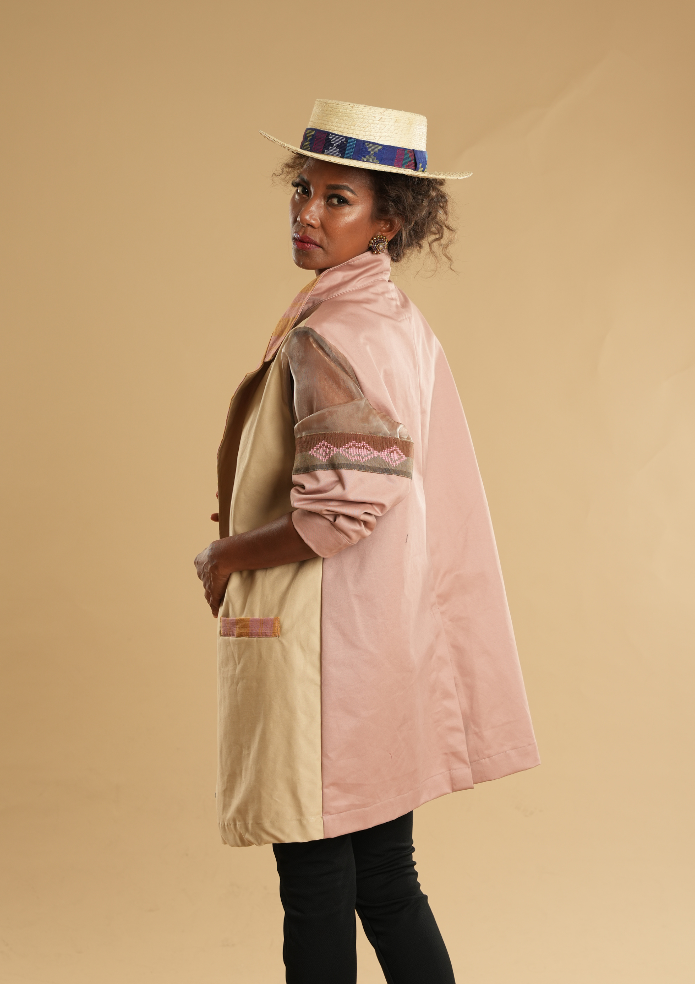 Pink Detective Trench with Langkit of Marawi