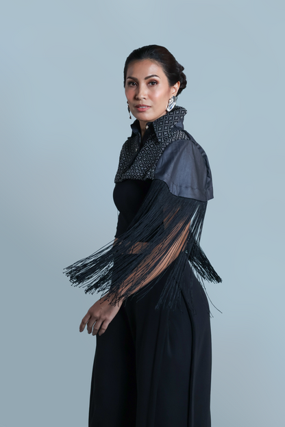 NAG-IISA KANG BIDA, BLACK FRINGE TOP WITH WEAVE OF ZAMBOANGA