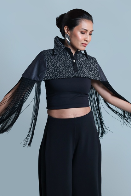 NAG-IISA KANG BIDA, BLACK FRINGE TOP WITH WEAVE OF ZAMBOANGA