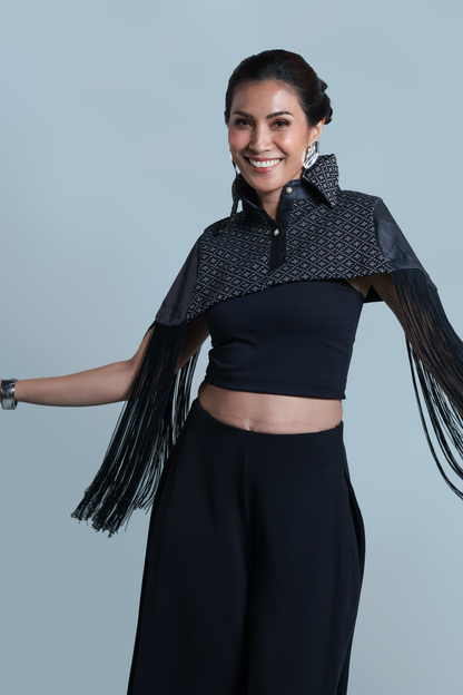 NAG-IISA KANG BIDA, BLACK FRINGE TOP WITH WEAVE OF ZAMBOANGA