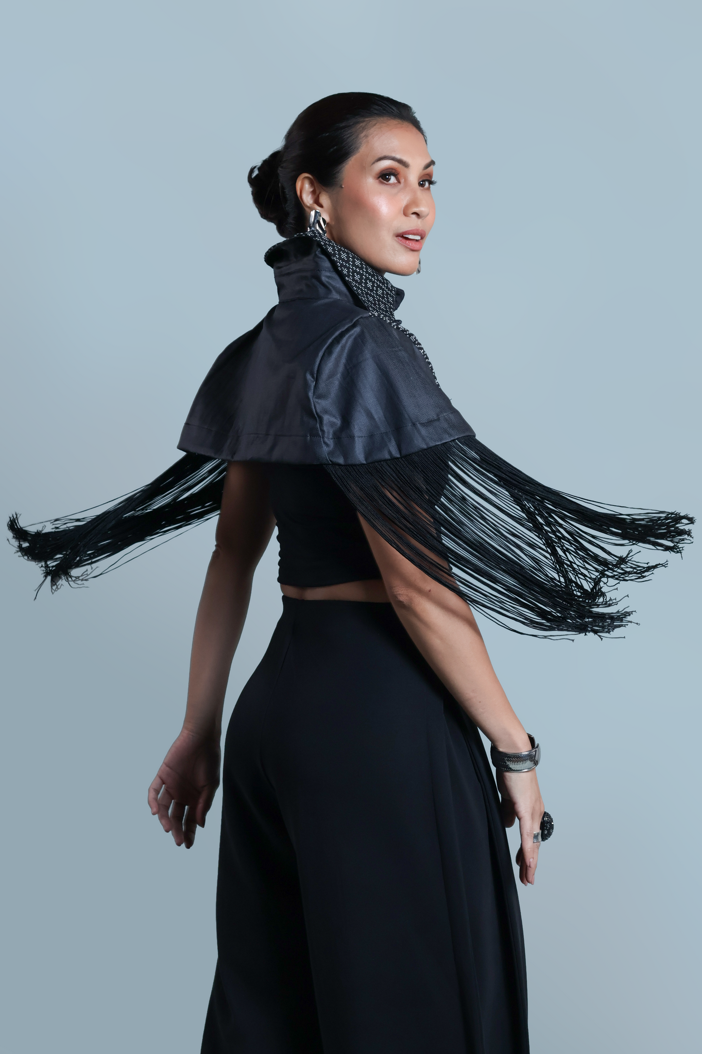 NAG-IISA KANG BIDA, BLACK FRINGE TOP WITH WEAVE OF ZAMBOANGA