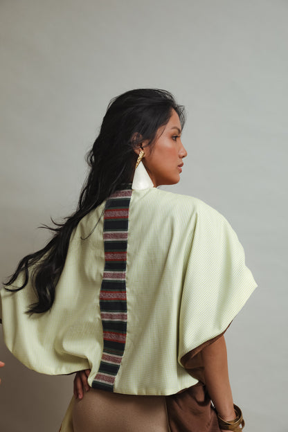 Reversible Cape with Kantarines Weave and Hand Embroidery