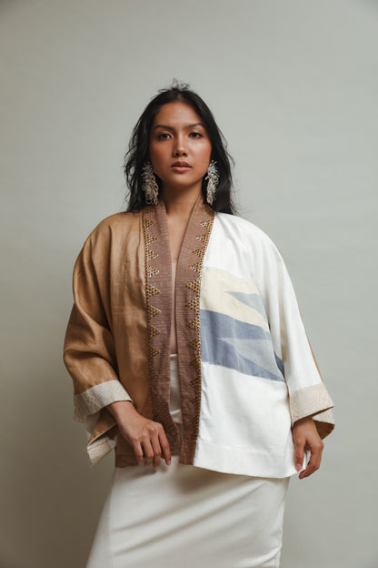 Gabing Mapayapa Kimono Poncho in Royal Earth Tones