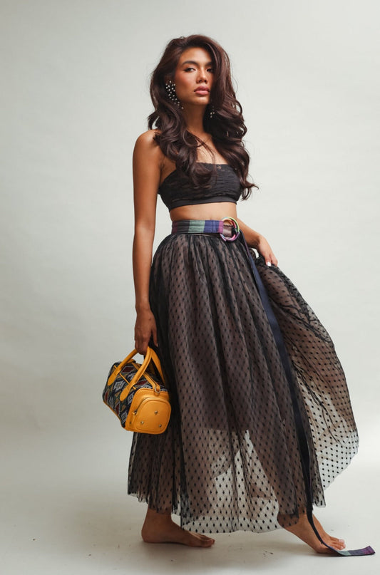Black Tulle Skirt in 5 Layers