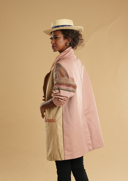 Pink Detective Trench with Langkit of Marawi