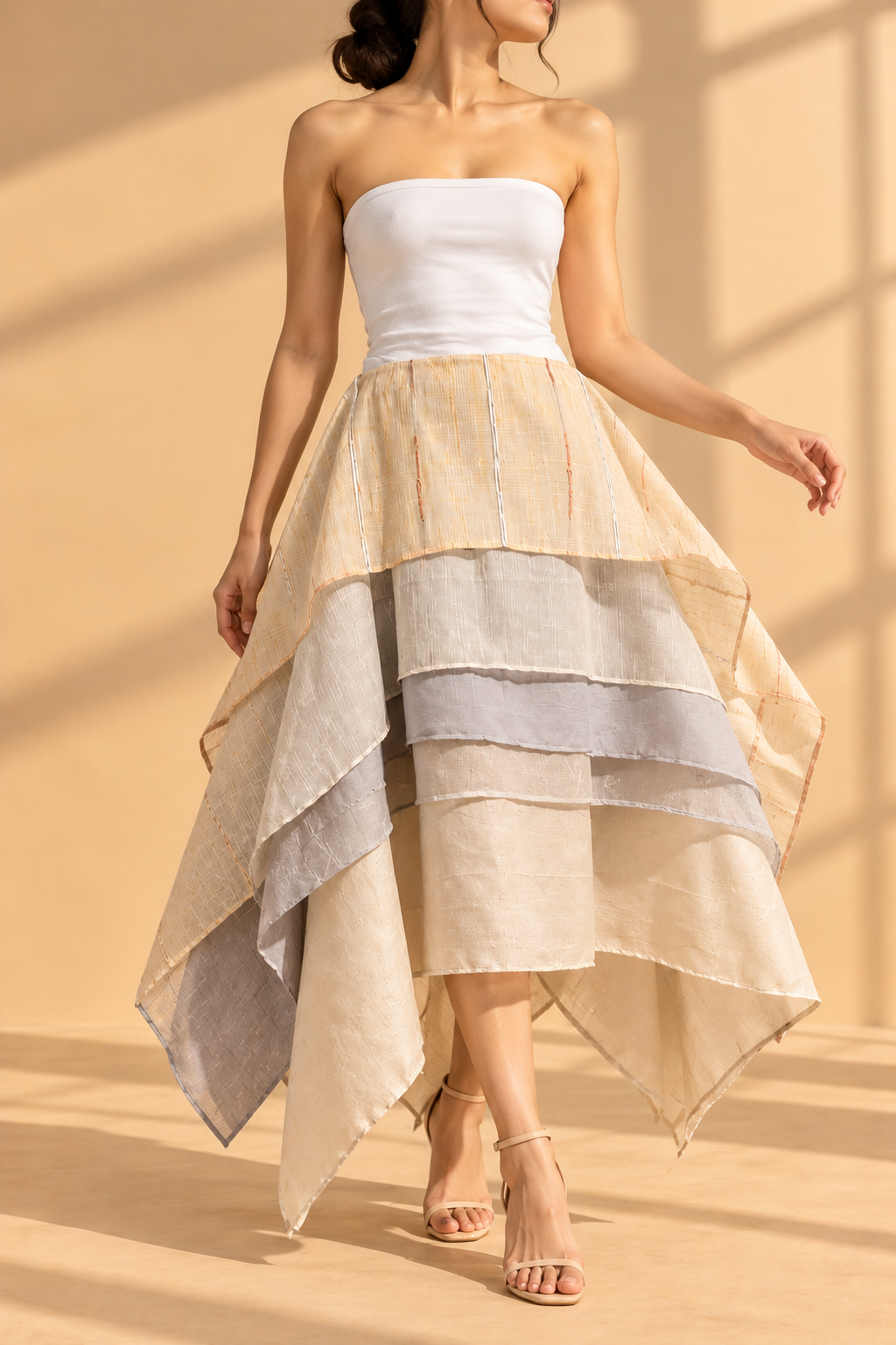 MAY NANALO NA! KABOGERA SKIRT IN CREAM WITH PREMIUM ABACA OF DUMAGUETE