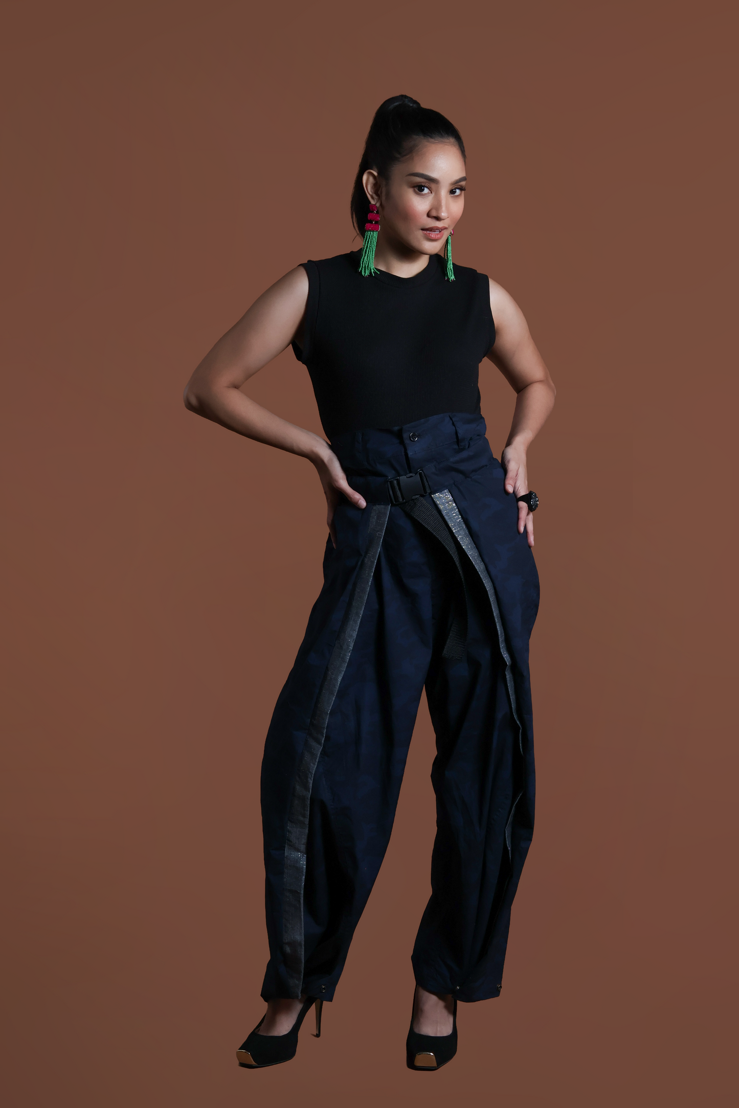 MATATAG ADJUSTABLE WIDE BLUE FATIGUE MILITARY