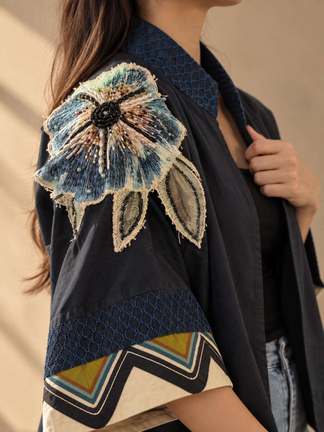 NAG IISA WALANG KATULAD IN BLUE WITH KUNDIMAN AND  FLOPRAL APPLIQUE