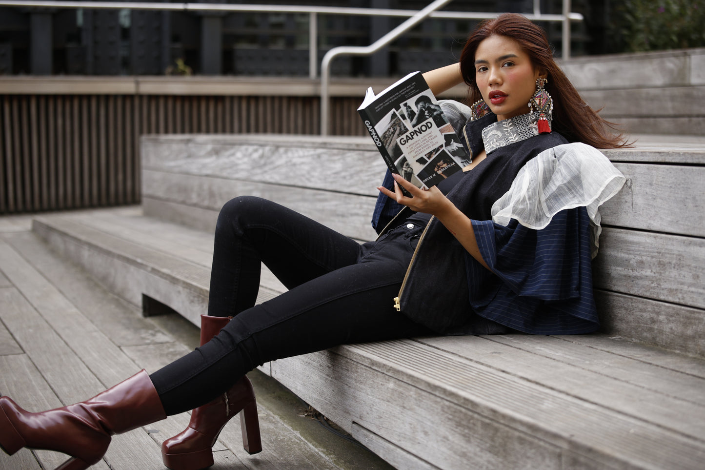 Gantimpala Denim with Callado Piña Collar