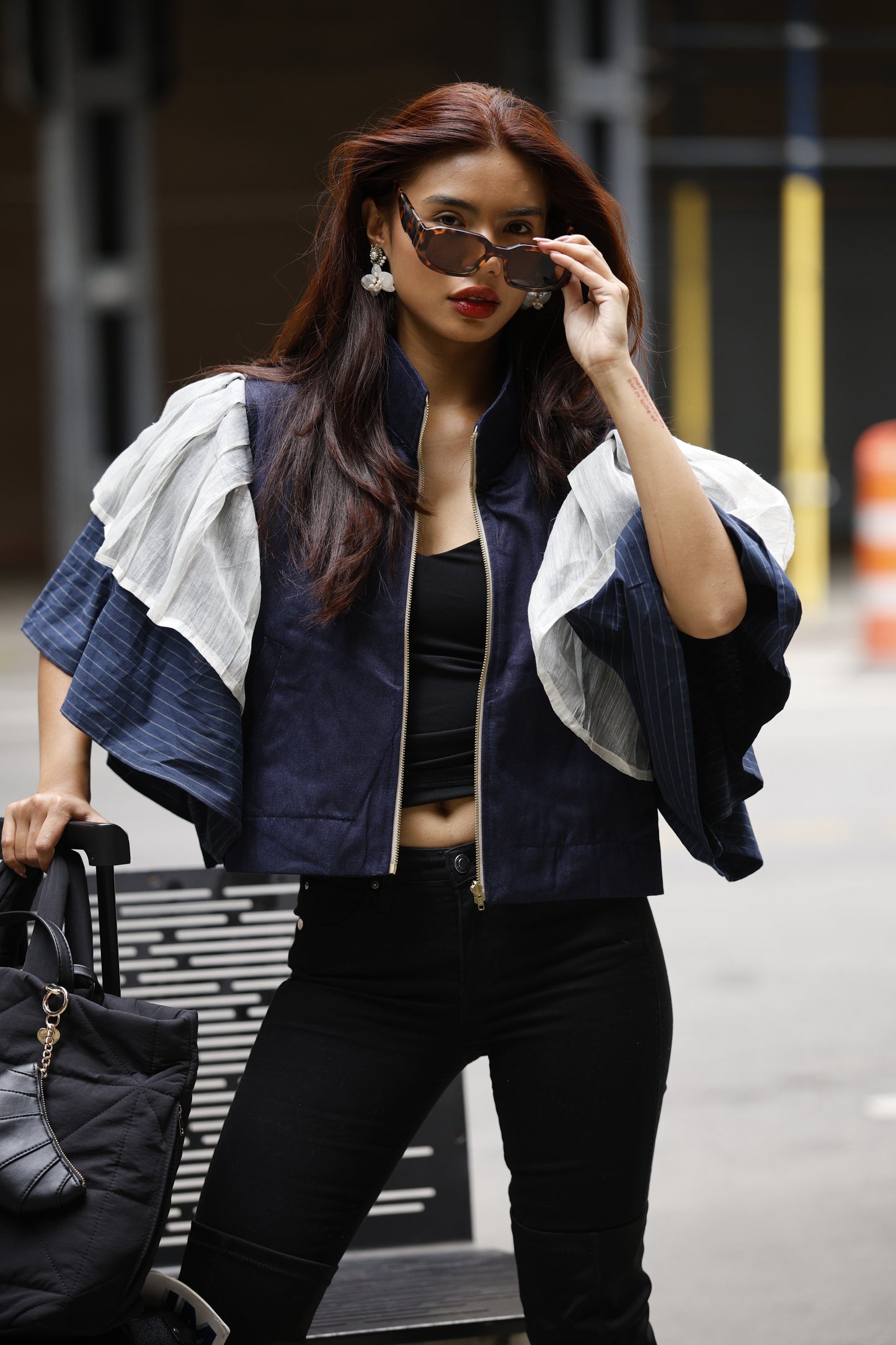 Gantimpala Denim with Callado Piña Collar