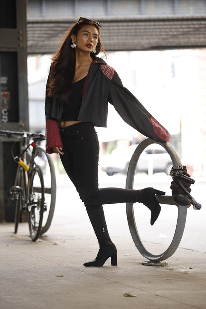 Jessica NY Coat with Tnalak and Binakol