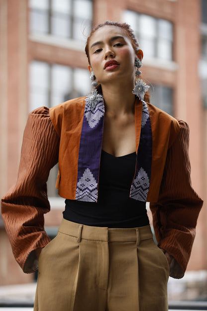 Nakita kita Jacket in rusty brown with inaul