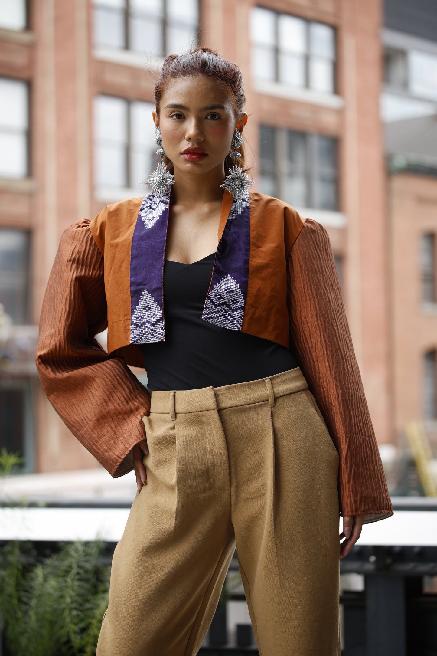 Nakita kita Jacket in rusty brown with inaul