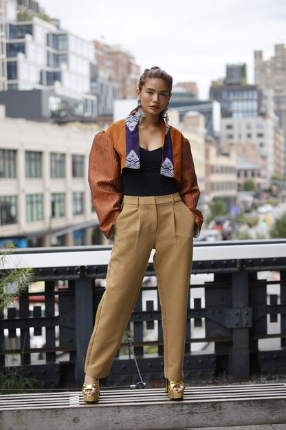 Nakita kita Jacket in rusty brown with inaul