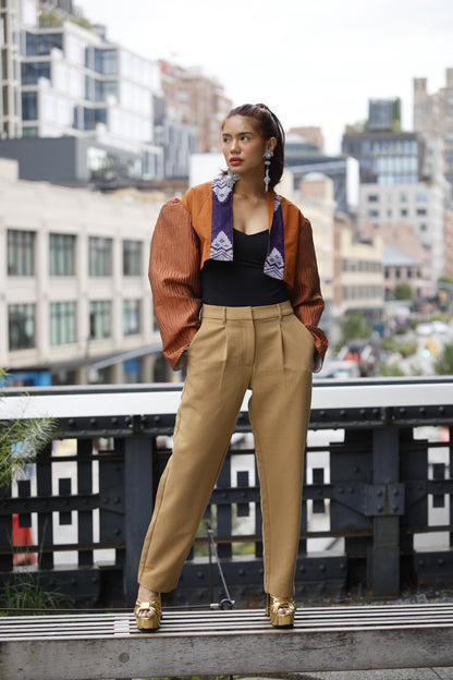 Nakita kita Jacket in rusty brown with inaul