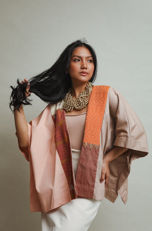 Heritage Poncho Dapit Hapon in Earth Tones