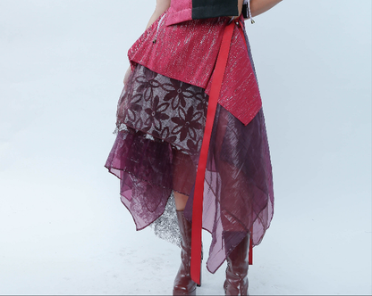 Freestyle Skirt Burgundy and Wine