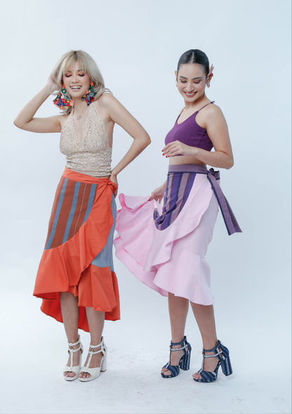 Sayaw Wrap Skirt in Pink NY