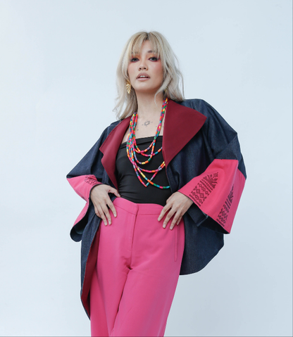 Kabogera Blazer in Pink Cotton Inaul