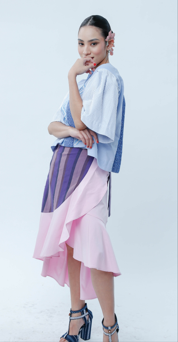 Sayaw Wrap Skirt in Pink NY