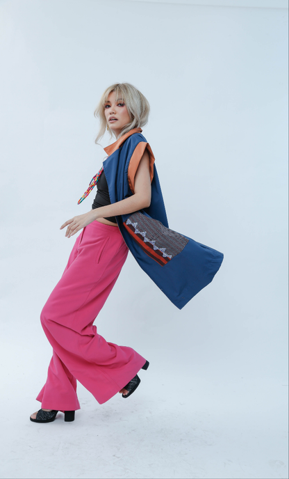 Inusara Trench in Blue Brown with Kantarines