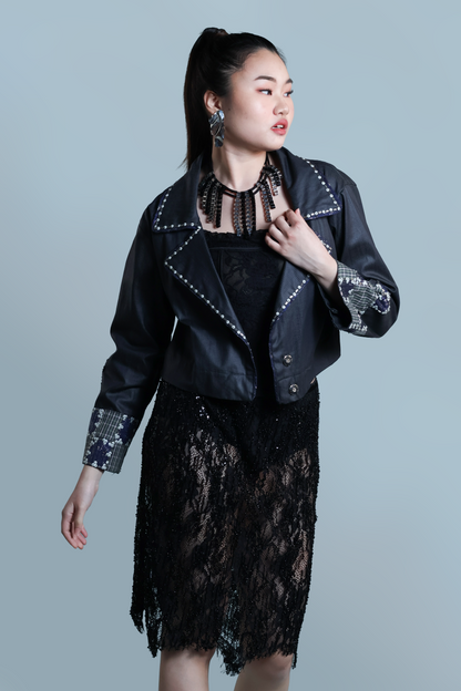 PATADYONG STATEMENT JACKET IN WAX DENIM