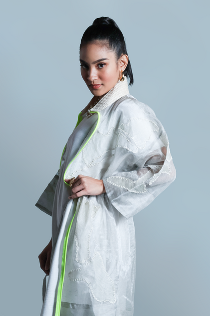 KITA KALULUWA SEE THROUGH JACKET WITH PIÑA PATCHES