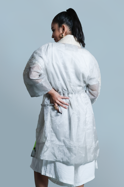 KITA KALULUWA SEE THROUGH JACKET WITH PIÑA PATCHES