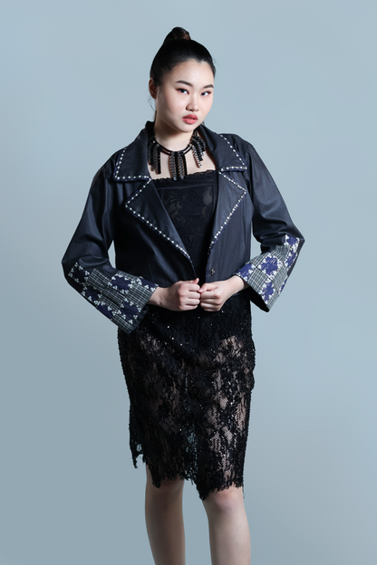 PATADYONG STATEMENT JACKET IN WAX DENIM