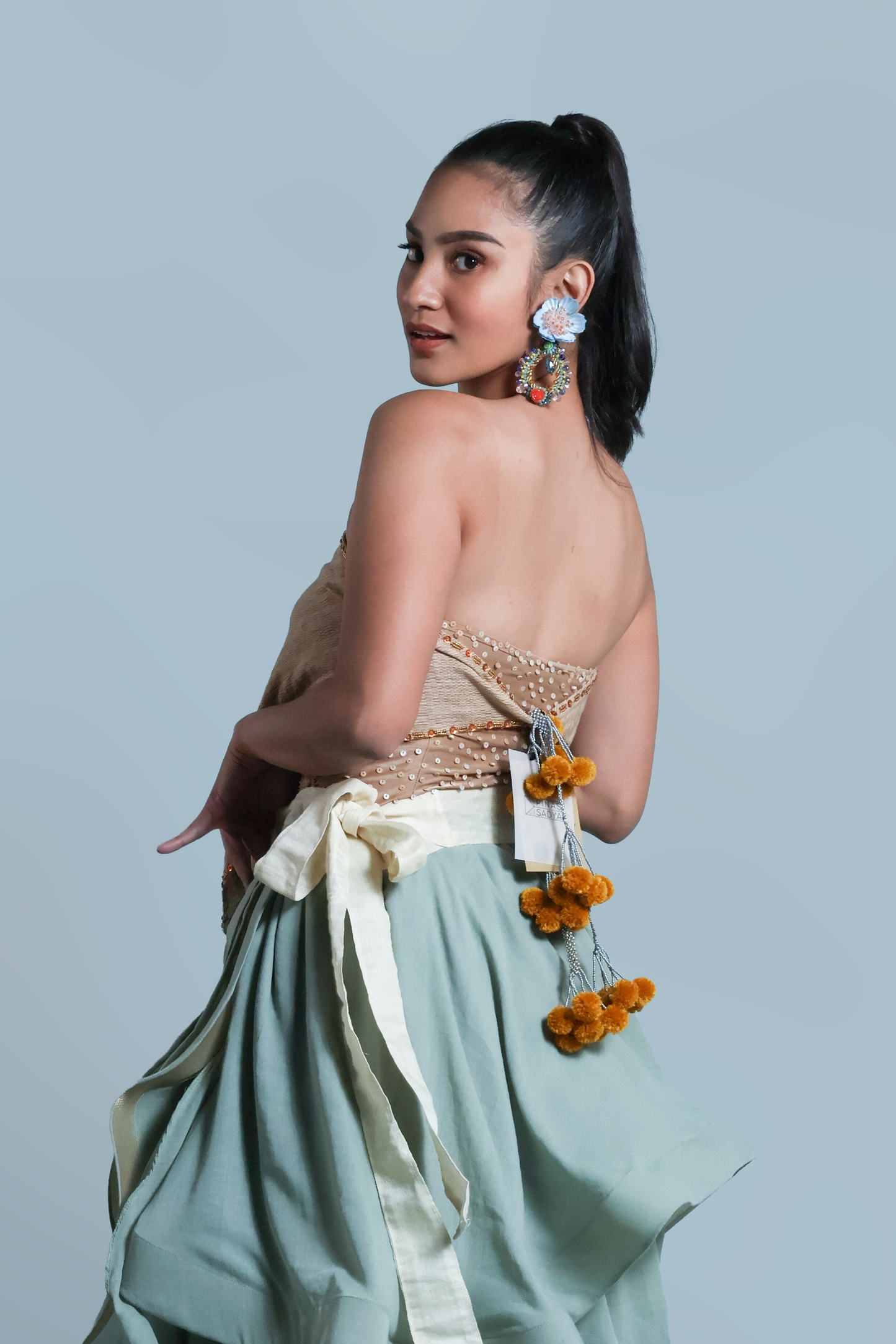 BAGOBO SCARF ON EARTH BINAKOL WITH POMPOM