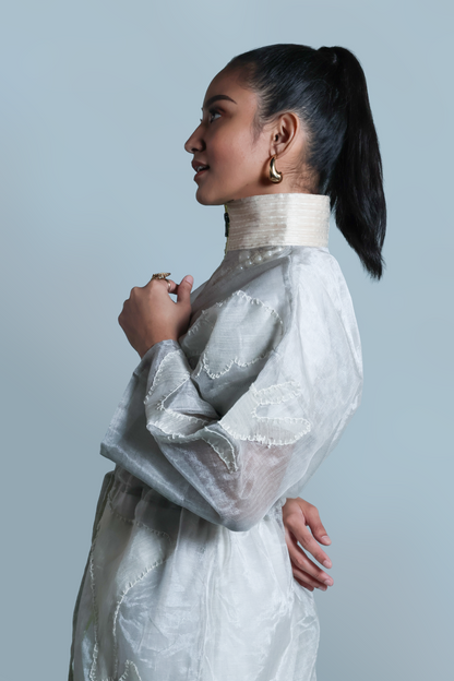 KITA KALULUWA SEE THROUGH JACKET WITH PIÑA PATCHES