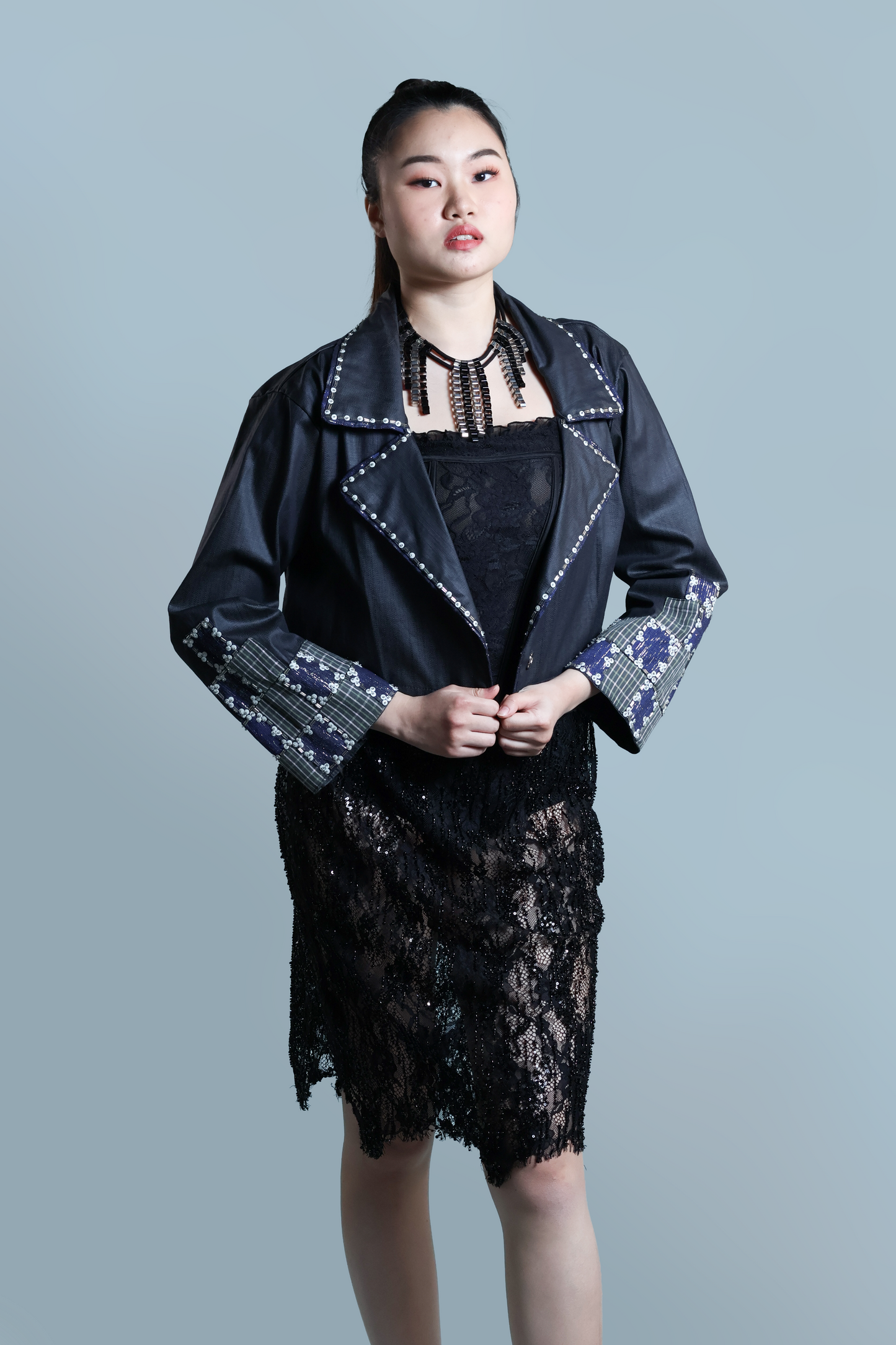 PATADYONG STATEMENT JACKET IN WAX DENIM