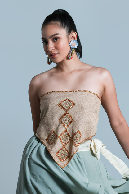 BAGOBO SCARF ON EARTH BINAKOL WITH POMPOM