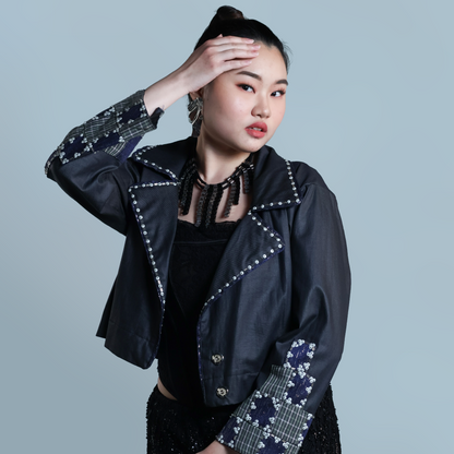 PATADYONG STATEMENT JACKET IN WAX DENIM