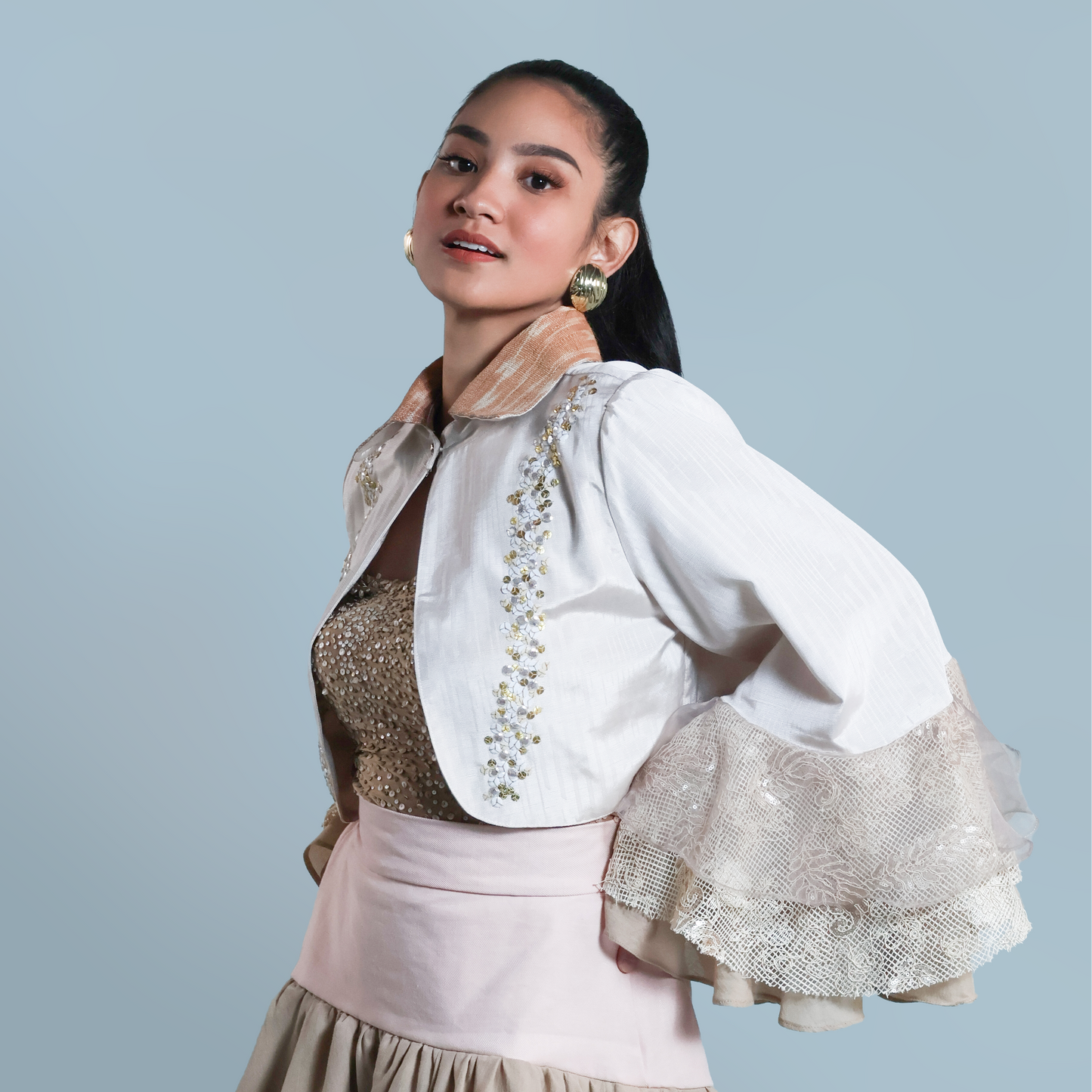 LEAD SINGER PONCHO IN CREAM TNALAK